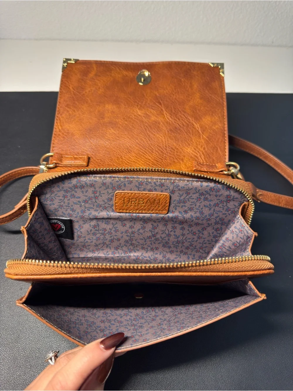Urban Expressions Chestnut Brown Crossbody Bag